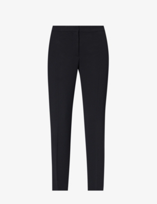 Dries Van Noten Pressed-crease Cropped Straight-leg Mid-rise Woven Trousers In Black