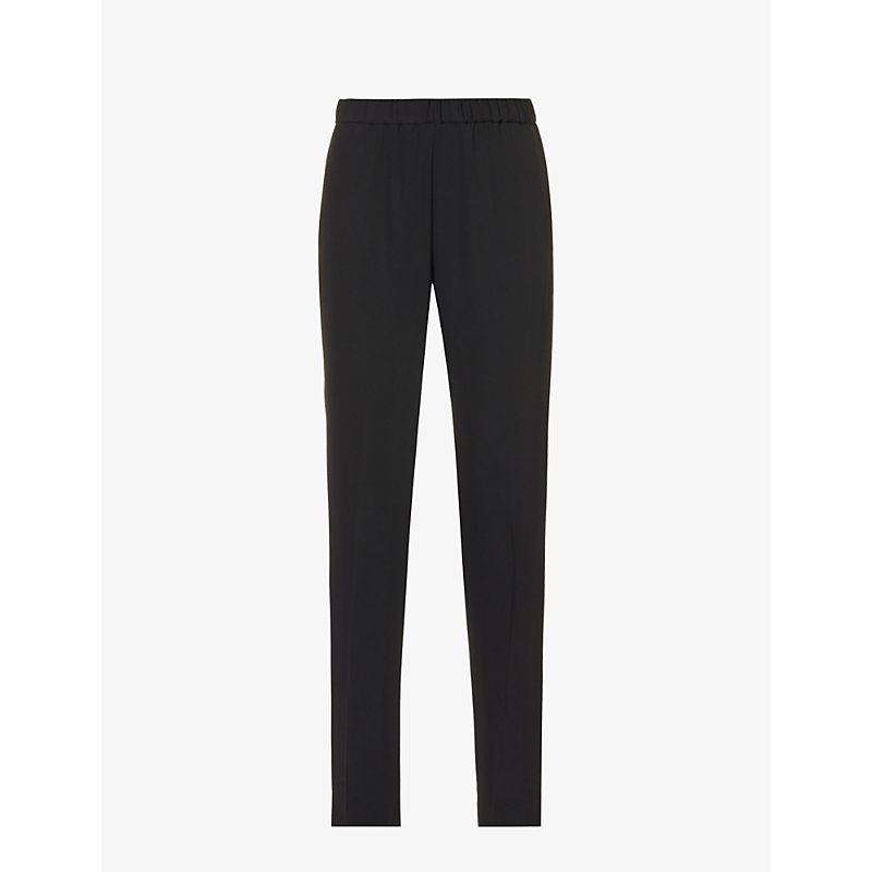 DRIES VAN NOTEN PRESSED-CREASE CROPPED STRAIGHT-LEG MID-RISE WOVEN TROUSERS,68687671