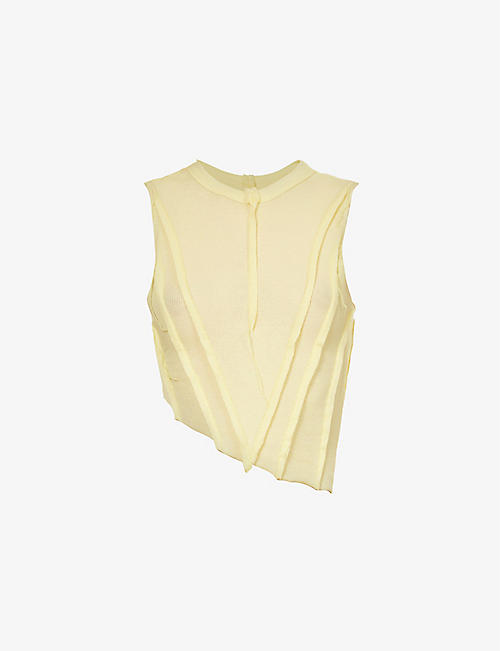 SAMI MIRO VINTAGE: Asymmetric sleeveless stretch-woven top