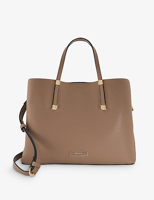 DUNE: Dorries large faux-leather tote bag