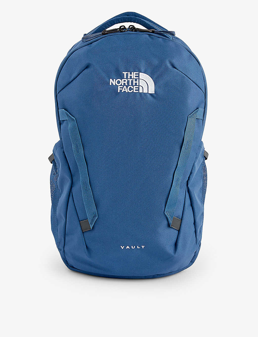 The North Face Mens Shady Blue Tnf White Vault Recycled-polyester Backpack