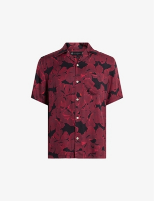 ALLSAINTS: Kaza floral-print short-sleeve woven shirt