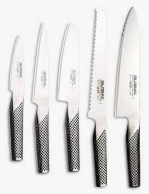 GLOBAL: Hikaeme 6-piece in-drawer stainless-steel knife dock set
