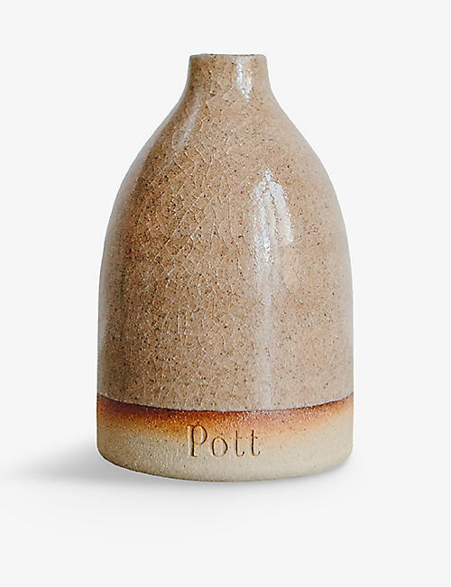 POTT CANDLES: The Sand stoneware-pottery diffuser pot 10cm