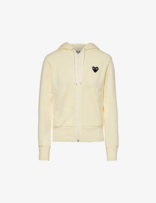 COMME DES GARCONS PLAY: Big Heart logo-appliqué woven hoody