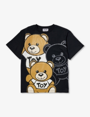 MOSCHINO: Graphic-print short-sleeve cotton T-shirt 4-14 years