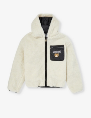 Moschino Hooded Jacket In Cloud