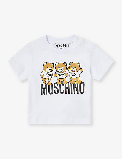 MOSCHINO: Graphic-print relaxed-fit cotton-jersey T-shirt 3 months-3 years