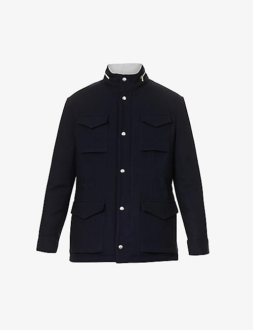 ELEVENTY: Field patch-pocket wool jacket