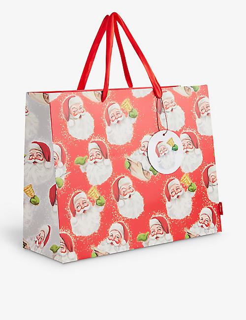 SELFRIDGES EDIT: Santa paper Christmas bag 34.5cm