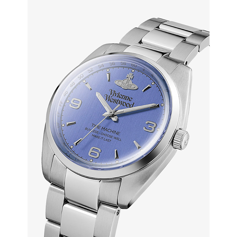 Shop Vivienne Westwood Watches Womens Blue Vv274mblsl Pennington Stainless-steel Quartz Watch