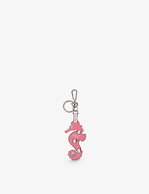 MULBERRY: Seahorse Puzzle leather keyring