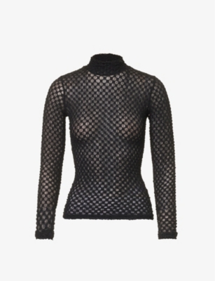 Turtleneck on sale fishnet top