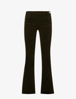 Frame Le High Flared Trousers In Surplus
