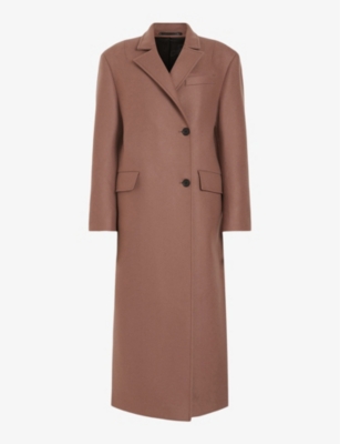 Chestnut Wool Cashmere Blend Overcoat