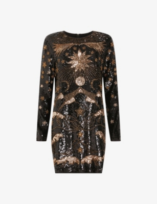 all saints gold sequin dress ALLSAINTS DTN