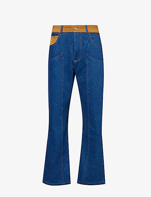 WALES BONNER: Cymbal straight-leg relaxed-fit recycled-denim-blend jeans