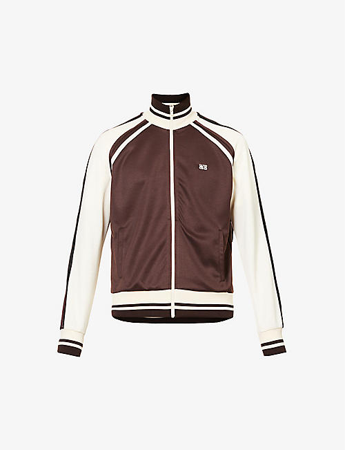 WALES BONNER: Kola brand-embroidered relaxed-fit recycled polyester-blend track jacket