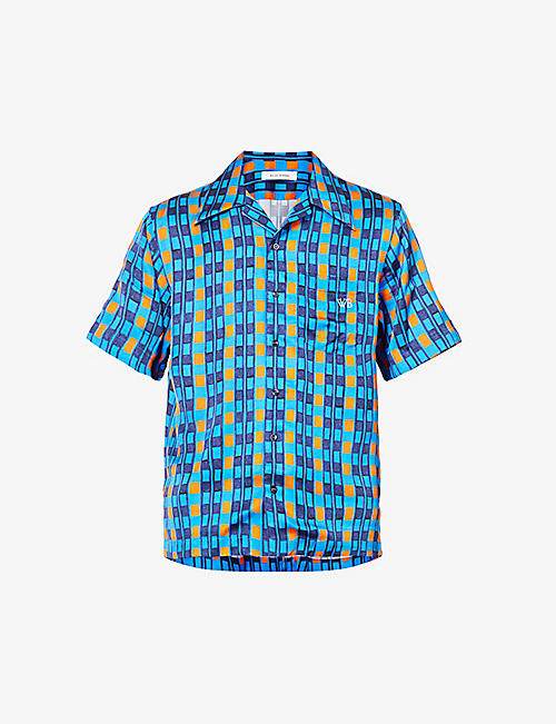 WALES BONNER: Highlife graphic-print relaxed-fit woven shirt