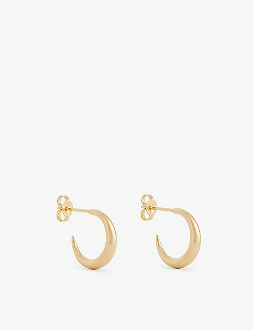 OTIUMBERG: Round 14ct yellow gold vermeil-plated sterling-silver hoop earrings