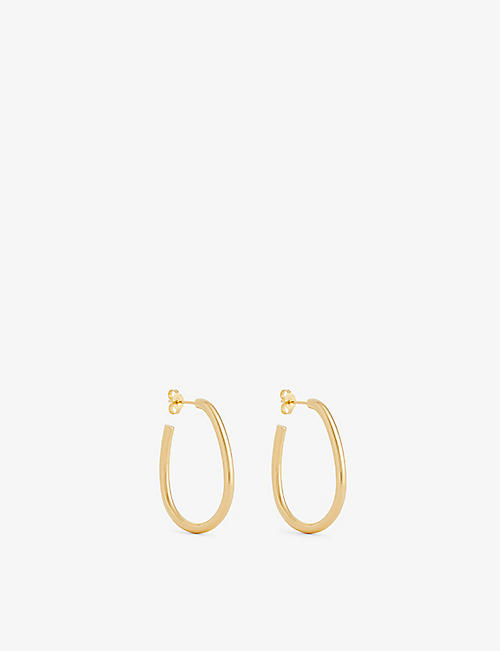 OTIUMBERG: Oval Hoops 14ct yellow gold vermeil-plated sterling-silver hoop earrings