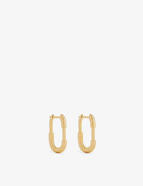 OTIUMBERG: Staple 14ct yellow gold vermeil-plated recycled sterling-silver hoop earrings
