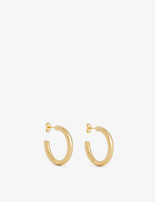 OTIUMBERG: Chunky 14ct yellow gold vermeil-plated recycled-sterling-silver earrings