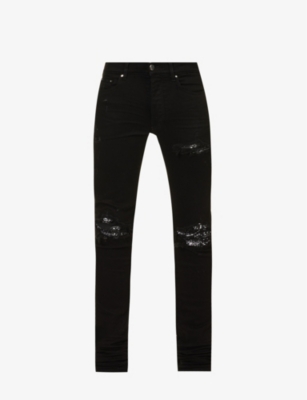 AMIRI: MX1 Bandana distressed straight-leg jeans