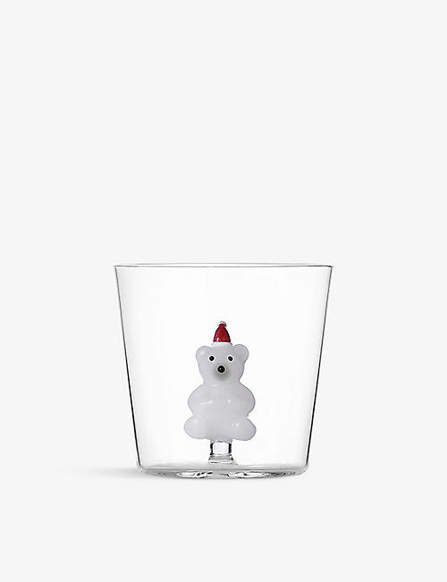 ICHENDORF：White Bear And Wish Tree 小熊装饰玻璃杯 8 厘米