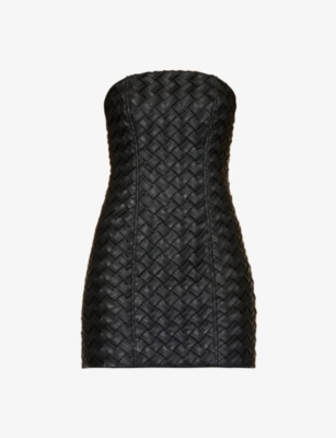 ROTATE BIRGER CHRISTENSEN: Braided recycled-polyester mini dress