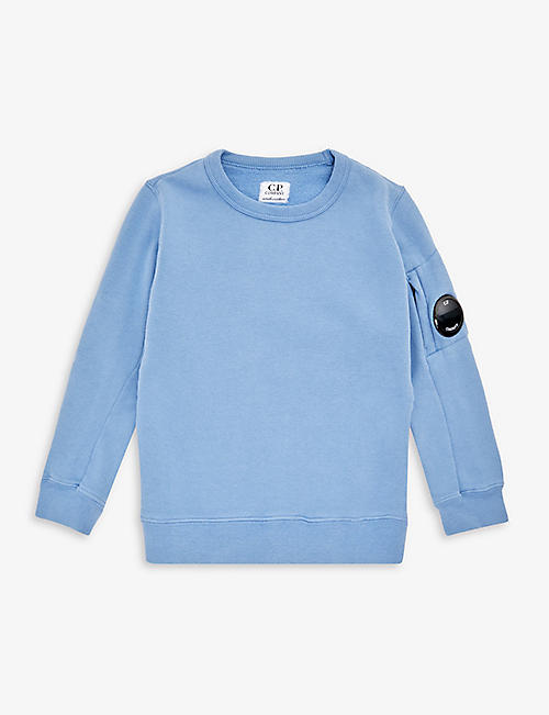 CP COMPANY: Crewneck lens-compartment cotton-jersey sweatshirt 4-14 years