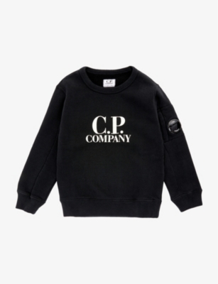 CP COMPANY - Graphic-print crewneck cotton-jersey sweatshirt 4-14 years ...