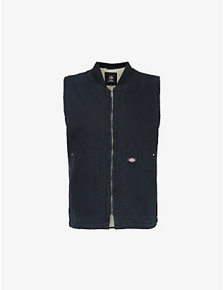 DICKIES: Duck logo-patch relaxed-fit cotton vest