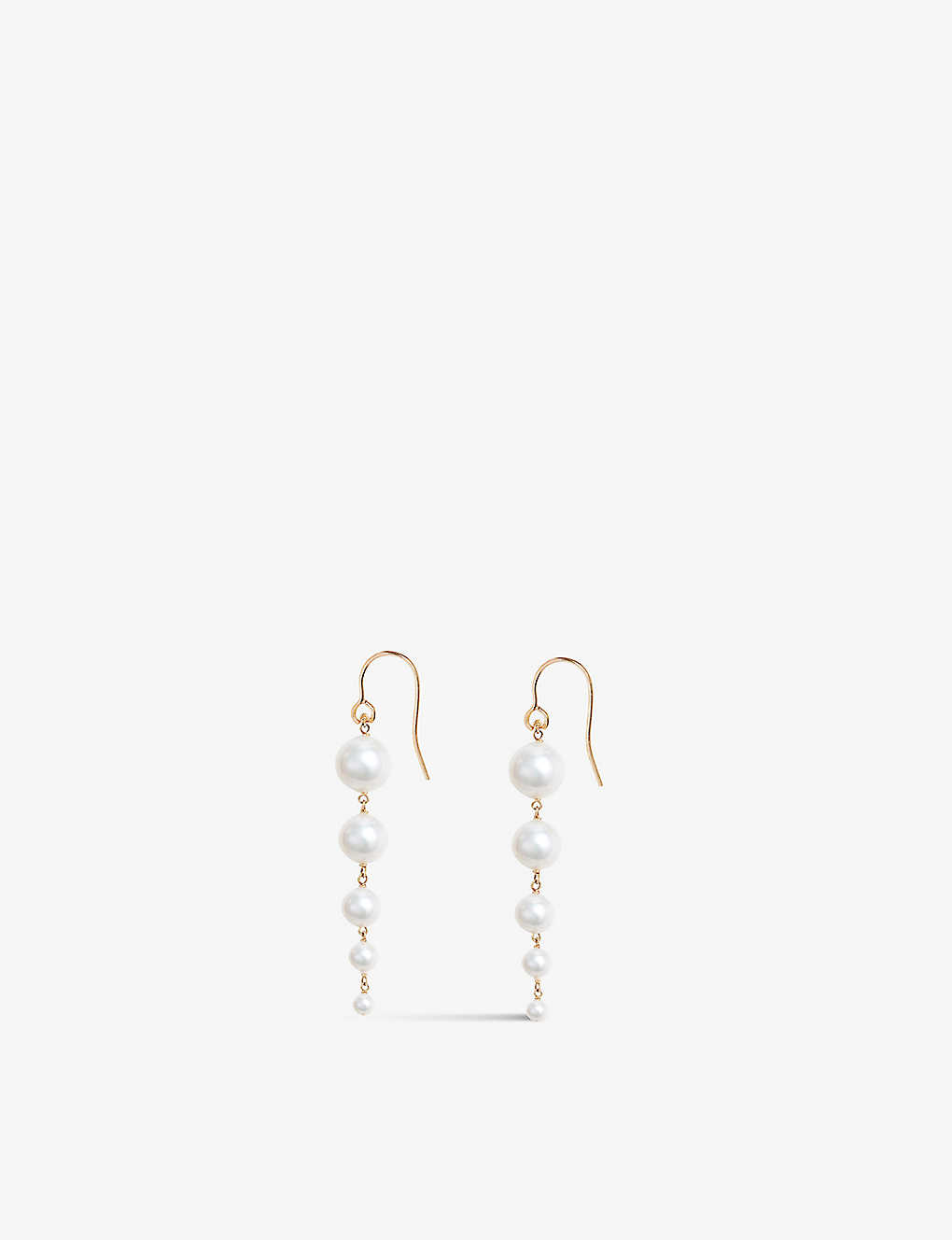 The Alkemistry Womens Yellow Gold Poppy Finch Gradual 14ct Yellow-gold And Pearl Drop Earrings
