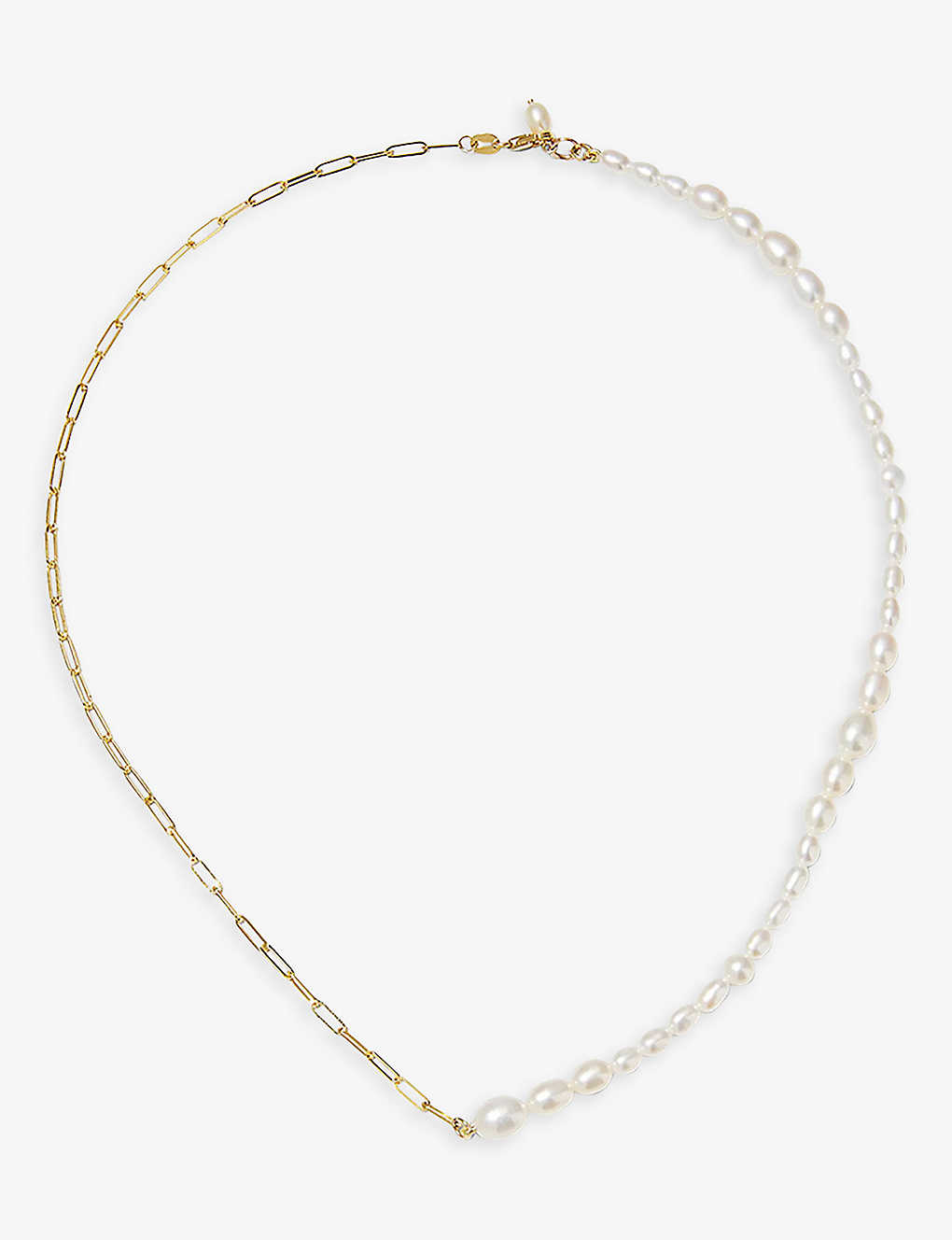 The Alkemistry Womens Yellow Gold Poppy Finch 14ct Yellow-gold And Pearl Chain-link Necklace