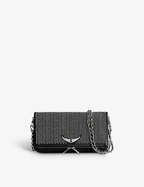 ZADIG&VOLTAIRE: Rock stud-embellished leather clutch bag