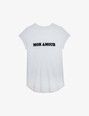 ZADIG&VOLTAIRE: Woop slogan-print short-sleeved organic-cotton T-shirt