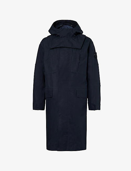 STONE ISLAND: Ghost Ventile high-neck relaxed-fit cotton coat