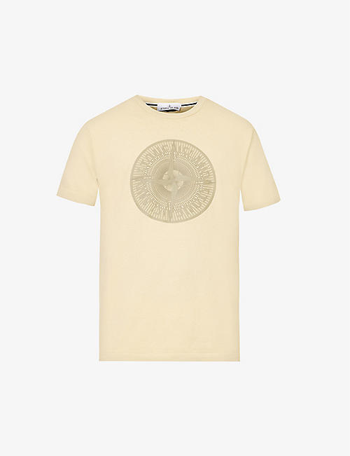 STONE ISLAND: Compass graphic-print cotton-jersey T-shirt