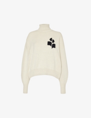 Isabel Marant Étoile Marant Étoile Nash Intarsia-logo Roll-neck Jumper In Light Grey