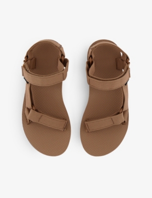 Shop Teva Original Universal Contrast-strap Recycled-polyester Sandals In Sand Dune