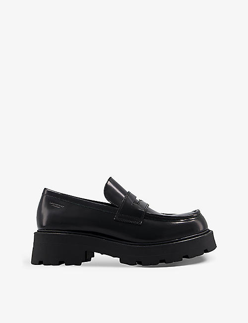VAGABOND: Cosmo 2.0 slot-embellished leather loafers