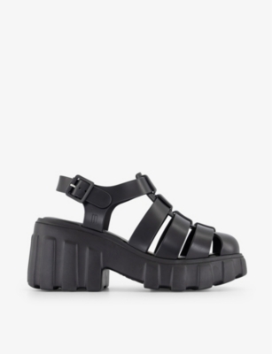 Shop Melissa Women's Black Megan Woven Platform Sandals