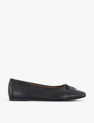 klassisk Teoretisk Idol VAGABOND - Jolin bow-embellished leather ballet flats | Selfridges.com