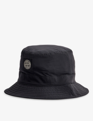 STONE ISLAND - Logo-patch shell bucket hat | Selfridges.com