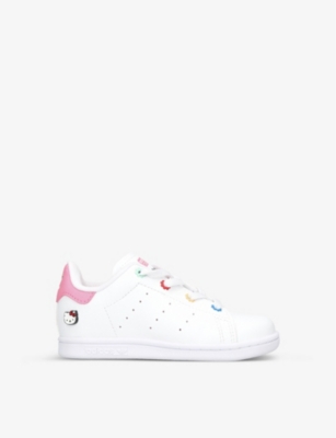 Shop Adidas Originals Adidas Girls White/oth Kids Stan Smith El I Logo-print Faux-leather Low-top Trainers 6 Months- 5 Yea