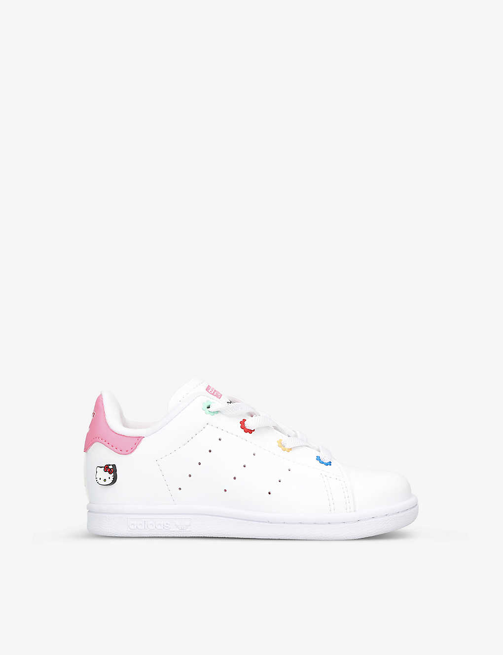 Shop Adidas Originals Stan Smith El I Logo-print Faux-leather Low-top Trainers 6 Months- 5 Years In White/oth