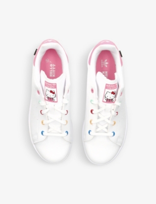 Shop Adidas Originals Adidas Girls White/oth Kids Stan Smith Low-top Leather Trainers 6-8 Years