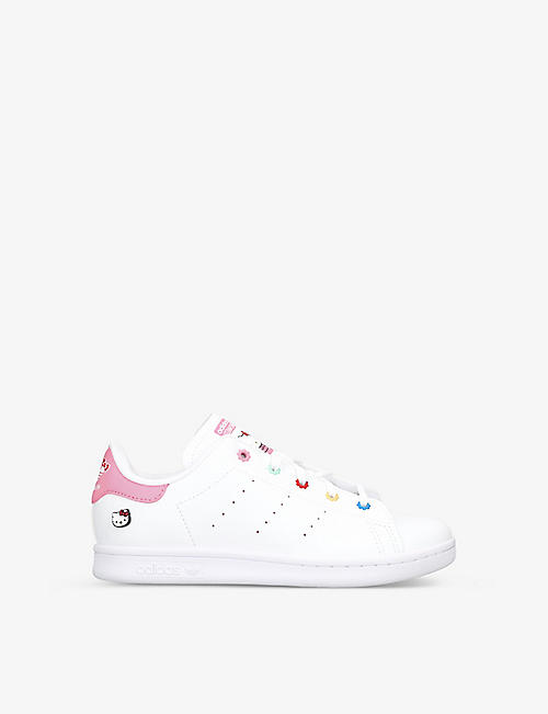 ADIDAS: Stan Smith low-top leather trainers 6-8 years