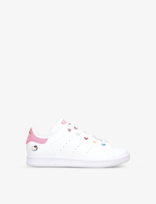Adidas Originals Kids' Stan Smith Low-top Leather Trainers 6-8 Years In White